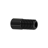 Super Flangeless™ Nut PEEK, Short, Headless, M6 Flat-Bottom for 1/8" OD - Black